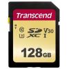 Transcend 500S - Flash-Speicherkarte - 128 GB - Video Class V30 / UHS-I U3 / Class10 - SDXC UHS-I
