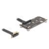 Delock Adapter PCIe 3.0 x1 Stecker 90 grad gewinkelt zu M.2 Key M Buchse mit Kabel 10 cm