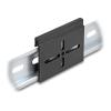 Delock - Befestigungsclip - Aluminium, 60 x 47,8 mm - DIN schienenmontierbar - Schwarz