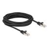 Delock - Netzwerkkabel - RJ-50 (M) zu RJ-50 (M) - 5 m - S / FTP - ohne Haken - Schwarz