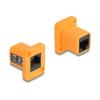 Delock - Modulare Eingabe - an Schalttafel montierbar - RJ-45 - orange