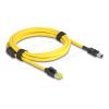 Delock - Netzwerkkabel - RJ-45 (M) zu 8-polig Mini-IO Typ 2 (M) d-Form - 2 m - 6.5 mm - abgeschirmt - CAT 6 - Gelb