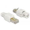 Netzwerk RJ45 Stecker werkzeugfrei Cat.5e UTP 2 Stück Delock
