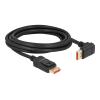 Delock DisplayPort Kabel Stecker gerade zu Stecker 90 grad Winkel oben gewinkelt 8K 60 Hz 3 m