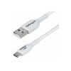 StarTech.com 2m (6.6ft) White USB-A to USB-C Charging Cable / Cord, M / M - USB-Kabel - USB (M) zu USB-C (M) - USB 2.0 - 3 A - 2 m - halogenfrei, passiv, laden und synchronisieren, USB Fast Charge (15W) - weiß