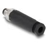 Delock - Netzanschluss - 4 pin M8-A (M) zu Schraubklemme - 60 V - 3 A - Schwarz