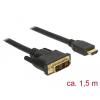 Kabel DVI 18+1 Stecker > HDMI-A Stecker 1,5 m Delock
