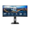 Philips B Line 346B1C - LED-Monitor - gebogen - 86.4 cm (34") - 3440 x 1440 UWQHD @ 100 Hz - VA - 300 cd / m² - 3000:1 - 5 ms - HDMI, DisplayPort, USB-C - Lautsprecher - Black Texture