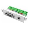 Modulare AV-Frontplattenkomponente - VGA- und Miniklinkenmodul - weibliche 15-polige VGA- und Miniklinkenbuchse für Audio an der Vorderseite - blanke Phoenix-Klemmen auf der Rückseite - geeignet für vorkonfektionierte Kabel - passt in Techconnect-Rah