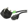 StarTech.com 1,8 m GB Computer Stromkabel, 18AWG, BS 1363 auf C13, 10A 250V, Schwarzes Ersatz-AC Stromkabel, Kaltgerätekabel / UK Stromkabel, PC Stromkabel, Fernsehgerät / Monitor Stromkabel (PXT101UK) - Stromkabel - power IEC 60320 C13 zu BS 1363 (M)
