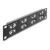 Delock - Rack-Gebläsepaneel - for 4 fans, 40 x 40 mm - Dunkelgrau - 1U - 25.4 cm (10")
