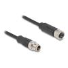 M12 Kabel X-kodiert 8 Pin Stecker zu Buchse PVC, 2 m, Verbindung