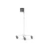 Compulocks iPad Pro M4 11" (2024), Apex Enclosure Rolling Cart - Rise Freedom Extended - Befestigungskit (Gehäuse, Wagenständer) - für Tablett - verriegelbar - medizinisch - hochwertiges Aluminium - weiß - Bildschirmgröße: 27.9 cm (11") - für Apple 1