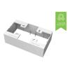 Doppel-Gang Aufputz UK Unterputzdose - Standard Aufputzdose (Pattress) - 146 x 86 x 45mm - Kunststoff - Weiß