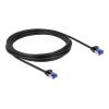 Delock - Netzwerkkabel - RJ-45 (M) zu RJ-45 (M) - 2 m - 4.5 mm - S / FTP - CAT 6a - halogenfrei, ohne Haken - Schwarz