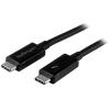 StarTech.com 1m (3.3ft) Thunderbolt 3 Cable, 20Gbps, 100W PD, 4K Video, Thunderbolt-Certified, Compatible w / TB4 / USB 3.2 / DisplayPort - Thunderbolt-Kabel - 24 pin USB-C (M) zu 24 pin USB-C (M) - Thunderbolt 3 / USB / DisplayPort - 1 m - Schwarz - für