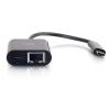 C2G USB C to Ethernet Adapter With Power Delivery - Black - Netzwerkadapter - USB-C - Gigabit Ethernet x 1 - Schwarz