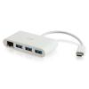 C2G USB C Hub with Ethernet - 3-Port USB Hub - Hub - 3 x SuperSpeed USB 3.0 + 1 x USB-C + 1 x 1000Base-T - Desktop