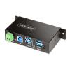 StarTech.com 4-Port Managed USB Hub with 4x USB-A, Heavy Duty with Metal Industrial Housing, ESD & Surge Protection, Wall / Desk / Din-Rail Mountable, USB 3.0 / 3.1 / 3.2 Gen 1 5Gbps - Hub - 3 x USB 3.2 Gen 2 + 1 x USB 3.2 Gen 1 - wandmontierbar, Desktop,
