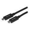 StarTech.com USB-C auf USB-C Kabel - ST / ST - 0,5m - USB 3.1 (10 Gbit / s) - USB Ladekabel - USB-Kabel - USB-C (M) gerade zu USB-C (M) gerade - USB 3.1 Gen 2 / Thunderbolt 3 / DisplayPort 1.2 - 50 cm - 4K Unterstützung - Schwarz - für P / N: HB31C2A2CB,