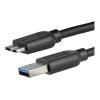 StarTech.com 2m schlankes SuperSpeed USB 3.0 A auf Micro B Kabel - St / St - USB 3.0 Anschlusskabel - Schwarz - USB-Kabel - Micro-USB Typ B (M) zu USB Typ A (M) - USB 3.0 - 2 m - geformt - Schwarz - für P / N: BNDTBUSB3142, HBS304A24A, PEXUS313AC2V, PEXU