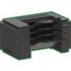 Lexmark 4-Bin Mailbox - Ausgabefach - 100 Blätter in 4 Schubladen (Trays) - für Lexmark B2865, MS725, MS821, MS822, MS823, MS825, MS826, MX822, MX826, XM7355, XM7370