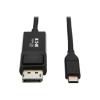 Eaton Tripp Lite Series USB C to DisplayPort Adapter Cable USB 3.1 Gen 1 Locking 4K USB Type-C to DP, USB C to DP, 3ft - DisplayPort-Kabel - 24 pin USB-C (M) umkehrbar zu DisplayPort (M) Verriegelung - USB 3.1 Gen 1 / Thunderbolt 3 / DisplayPort 1.2
