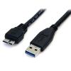 StarTech.com 0,5m USB 3.0 A auf Micro B Kabel - St / St - Schwarz - 50cm SuperSpeed USB 3.0 Anschlusskabel - Stecker / Stecker - USB-Kabel - Micro-USB Typ B (M) zu USB Typ A (M) - USB 3.0 - 50 cm - geformt - Schwarz - für P / N: DKT30CVAGPD, S251BMU313,