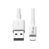 Eaton Tripp Lite Series USB-A to Lightning Sync / Charge Cable (M / M) - MFi Certified, White, 6 ft. (1.8 m) - Daten- / Netzkabel - USB männlich zu Lightning männlich - 1.83 m - weiß - für P / N: U280-001-C2, U280-006-C3A-ST, U280-C02-30W-K, U280-C02-63W-