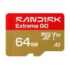 SanDisk Extreme Go - Flash-Speicherkarte - 64 GB - A2 / Video Class V30 / UHS-I U1 - microSDHC UHS-I