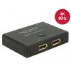 Switch Displayport 2 - 1 bidirektional 4k 60 Hz Delock