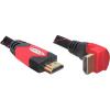 Delock High Speed HDMI with Ethernet - HDMI-Kabel mit Ethernet - HDMI männlich zu HDMI männlich - 1 m - gewinkelter Stecker