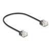 Delock RJ45 Netzwerkkabel Cat.6 UTP Ultra Slim 0,3 m schwarz mit kurzen Steckern