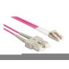 Delock LWL Kabel mit Metallarmierung LC Duplex zu SC Duplex Multimode OM4 2 m