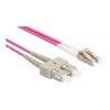 Delock LWL Kabel mit Metallarmierung LC Duplex zu SC Duplex Multimode OM4 1 m