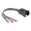 Delock - Verdrahtungssatz für Drucktasten - 6-polig (W) zu ohne Stecker - Wechselstrom 230 V - 3 A - 15 cm - verseilt - Schwarz