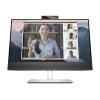 HP E24mv G4 Conferencing Monitor - E-Series - LED-Monitor - 60.45 cm (23.8") - 1920 x 1080 Full HD (1080p) @ 60 Hz - IPS - 250 cd / m² - 1000:1 - 5 ms - HDMI, VGA, DisplayPort - Lautsprecher - Silber, schwarzer Kopf
