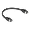 Delock - Netzwerkkabel - RJ-45 (M) zu RJ-45 (M) - 25 cm - 7.5 mm - S / FTP - CAT 8.1 - ohne Haken, bis zu 40 Gbps Datentransferrate - Schwarz
