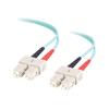C2G SC-SC 10Gb 50 / 125 OM3 Duplex Multimode PVC Fiber Optic Cable (LSZH) - Netzwerkkabel - SC multi-mode (M) zu SC multi-mode (M) - 1 m - 1 m - Glasfaser - Duplex - 50 / 125 Mikrometer - OM3 - halogenfrei - Aquamarin