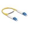 Delock LWL Kabel LC Duplex zu LC Duplex Singlemode OS2 winkelbar 0,5 m