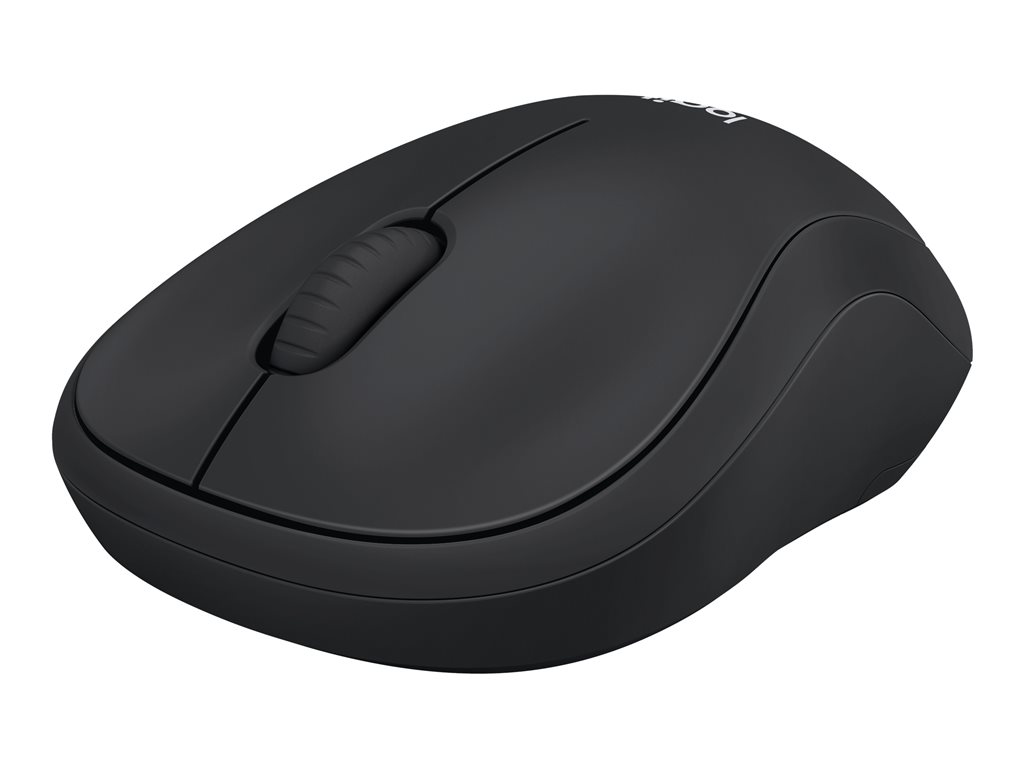 Logitech M220 Silent - Maus - optisch - 3 Tasten - kabellos - 2.4 GHz - kabelloser Empfänger (USB) - holzkohlefarben