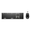 HP 725 - Tastatur-und-Maus-Set - multifunktional, wiederaufladbar, betrieben mit Superkondensator - full size - kabellos - Bluetooth, 2.4 GHz - GB - Nachtfall Schwarz - Smart Buy