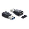 Delock - USB-Adapter - 20-poliger USB Typ E (W) Taste A zu USB Typ A (M) - 5 V - 0.9 A - bis zu 10 Gbps Datentransferrate - Schwarz