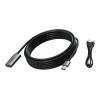 5 m USB 3.0 aktives Verlängerungskabel - vernickelte Stecker - Bandbreite 3 Gbps - enthält USB-Kabel, falls zusätzliche Stromverstärkung erforderlich ist - über 65 Prozent Abdeckung geflochtene Abschirmung - USB A (f) zu USB A (m) - Außendurchmesser