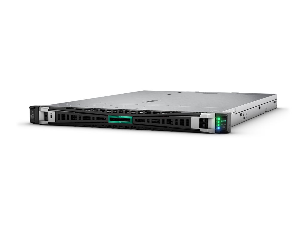 HPE ProLiant DL320 Gen11 Smart Choice Modell, 1U Rack SFF, Xeon-S 4514Y (2.0GHz / 16c), 2x 32GB, MR408i-o / 4G+Akku, 8x SFF Slots Hot-Plug (3Mode), 2x 480GB SATA SSD (P40497-B21), 2x 1G RJ45 (BCM5720), 2x 1000W Netzteil, Easy Install Rails & CMA, Bezel &