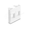 Delock Easy 45 Modul mit zwei Keystone Halterungen 45 x 45 mm, weiß / weiß