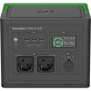 Schneider OffGrid 500 - Tragbares kraftwerk - LCD, Lithium-Ionen, 2 CEE 7 / 3 Schuko-Steckdosen, Sinuswelle, 3 USB-A, 2 USB-C, kabelloses Ladegerät - AC 195 - 265 / DC 12 -30 V - 500 Watt - Lithium-Ionen - 517 Wh - Ausgangsanschlüsse: 2 - Schwarz, grün