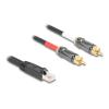 Delock Adapterkabel RJ45 Stecker zu 2 x Cinch Stecker schwarz 2 m
