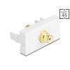 Delock Easy 45 Modul Cinch Buchse zu Cinch Buchse vergoldet weiß / weiß
