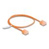 Delock RJ45 Netzwerkkabel Cat.6 UTP Ultra Slim 0,5 m orange mit kurzen Steckern